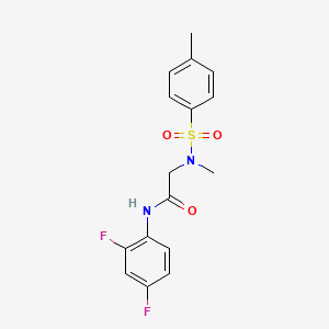 molecular formula C16H16F2N2O3S B4009204 N~1~-(2,4-difluorophenyl)-N~2~-methyl-N~2~-[(4-methylphenyl)sulfonyl]glycinamide 