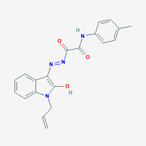 2-[2-(1-allyl-2-oxo-1,2-dihydro-3H-indol-3-ylidene)hydrazino]-N-(4-methylphenyl)-2-oxoacetamide