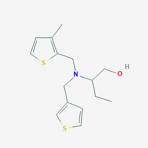 molecular formula C15H21NOS2 B4009251 2-[[(3-methyl-2-thienyl)methyl](3-thienylmethyl)amino]butan-1-ol 