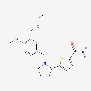 molecular formula C20H26N2O3S B4009266 5-{1-[3-(ethoxymethyl)-4-methoxybenzyl]-2-pyrrolidinyl}-2-thiophenecarboxamide 