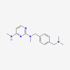 molecular formula C16H23N5 B4009271 N~2~-{4-[(dimethylamino)methyl]benzyl}-N~2~,N~4~-dimethylpyrimidine-2,4-diamine 