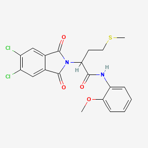 molecular formula C20H18Cl2N2O4S B4009284 2-(5,6-dichloro-1,3-dioxo-1,3-dihydro-2H-isoindol-2-yl)-N-(2-methoxyphenyl)-4-(methylthio)butanamide 