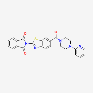 molecular formula C25H19N5O3S B4009317 2-(6-{[4-(2-pyridinyl)-1-piperazinyl]carbonyl}-1,3-benzothiazol-2-yl)-1H-isoindole-1,3(2H)-dione 