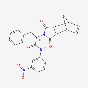 molecular formula C24H21N3O5 B4009320 2-(3,5-dioxo-4-azatricyclo[5.2.1.0~2,6~]dec-8-en-4-yl)-N-(3-nitrophenyl)-3-phenylpropanamide 