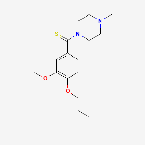 molecular formula C17H26N2O2S B4009333 1-[(4-butoxy-3-methoxyphenyl)carbonothioyl]-4-methylpiperazine 