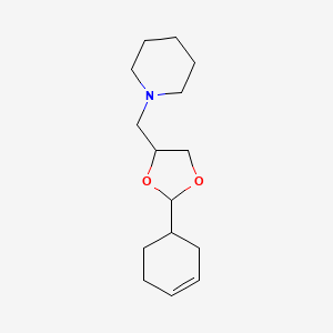 molecular formula C15H25NO2 B4009338 1-{[2-(3-cyclohexen-1-yl)-1,3-dioxolan-4-yl]methyl}piperidine 