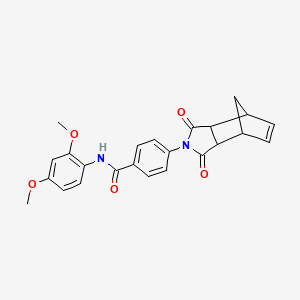 molecular formula C24H22N2O5 B4009348 N-(2,4-dimethoxyphenyl)-4-(3,5-dioxo-4-azatricyclo[5.2.1.0~2,6~]dec-8-en-4-yl)benzamide 