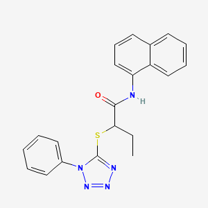 molecular formula C21H19N5OS B4009378 N-1-naphthyl-2-[(1-phenyl-1H-tetrazol-5-yl)thio]butanamide 