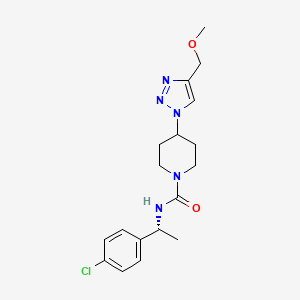 molecular formula C18H24ClN5O2 B4009386 N-[(1R)-1-(4-chlorophenyl)ethyl]-4-[4-(methoxymethyl)-1H-1,2,3-triazol-1-yl]-1-piperidinecarboxamide 