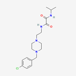 molecular formula C18H27ClN4O2 B4009396 N-{2-[4-(4-chlorobenzyl)-1-piperazinyl]ethyl}-N'-isopropylethanediamide 