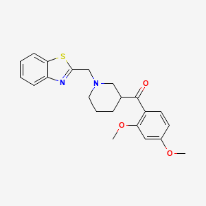 molecular formula C22H24N2O3S B4009399 [1-(1,3-benzothiazol-2-ylmethyl)-3-piperidinyl](2,4-dimethoxyphenyl)methanone 