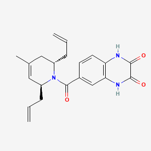 molecular formula C21H23N3O3 B4009422 6-{[(2S*,6S*)-2,6-diallyl-4-methyl-3,6-dihydropyridin-1(2H)-yl]carbonyl}-1,4-dihydroquinoxaline-2,3-dione 
