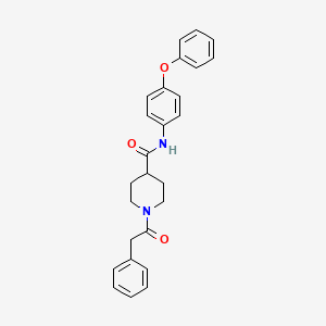 molecular formula C26H26N2O3 B4009427 N-(4-phenoxyphenyl)-1-(phenylacetyl)-4-piperidinecarboxamide 