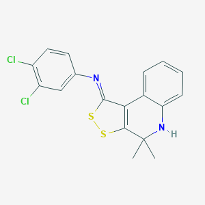 molecular formula C18H14Cl2N2S2 B400945 N-(3,4-dichlorophenyl)-4,4-dimethyl-5H-dithiolo[3,4-c]quinolin-1-imine CAS No. 327167-73-7
