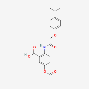 molecular formula C20H21NO6 B4009451 5-(acetyloxy)-2-{[(4-isopropylphenoxy)acetyl]amino}benzoic acid 