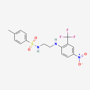 molecular formula C16H16F3N3O4S B4009481 4-methyl-N-(2-{[4-nitro-2-(trifluoromethyl)phenyl]amino}ethyl)benzenesulfonamide 