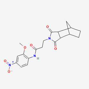 molecular formula C19H21N3O6 B4009483 3-(3,5-dioxo-4-azatricyclo[5.2.1.0~2,6~]dec-4-yl)-N-(2-methoxy-4-nitrophenyl)propanamide 