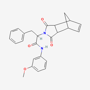 molecular formula C25H24N2O4 B4009488 2-(3,5-dioxo-4-azatricyclo[5.2.1.0~2,6~]dec-8-en-4-yl)-N-(3-methoxyphenyl)-3-phenylpropanamide 