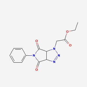 ethyl (4,6-dioxo-5-phenyl-4,5,6,6a-tetrahydropyrrolo[3,4-d][1,2,3]triazol-1(3aH)-yl)acetate