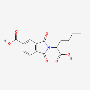 molecular formula C15H15NO6 B4009518 2-(1-carboxypentyl)-1,3-dioxo-5-isoindolinecarboxylic acid 