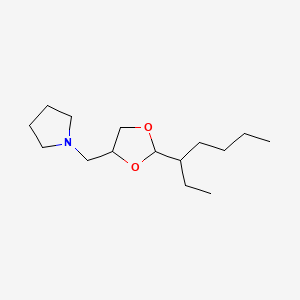 molecular formula C15H29NO2 B4009532 1-{[2-(1-ethylpentyl)-1,3-dioxolan-4-yl]methyl}pyrrolidine 