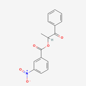 molecular formula C16H13NO5 B4009591 1-methyl-2-oxo-2-phenylethyl 3-nitrobenzoate 