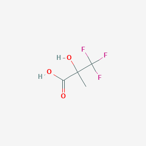 molecular formula C4H5F3O3 B040096 3,3,3-Trifluoro-2-hydroxy-2-methylpropanoic acid CAS No. 114715-77-4