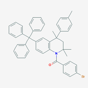 molecular formula C45H40BrNO B400961 1-[(4-Bromophenyl)carbonyl]-2,2,4-trimethyl-4-(4-methylphenyl)-6-(triphenylmethyl)-1,2,3,4-tetrahydroquinoline 