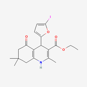 ethyl 4-(5-iodo-2-furyl)-2,7,7-trimethyl-5-oxo-1,4,5,6,7,8-hexahydro-3-quinolinecarboxylate