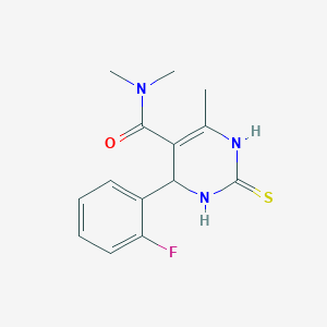 4-(2-fluorophenyl)-N,N,6-trimethyl-2-thioxo-1,2,3,4-tetrahydro-5-pyrimidinecarboxamide