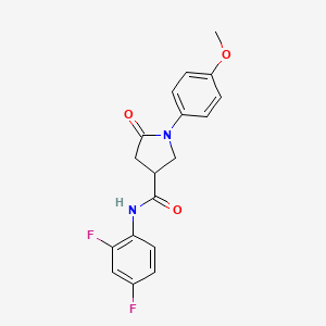 N-(2,4-difluorophenyl)-1-(4-methoxyphenyl)-5-oxo-3-pyrrolidinecarboxamide