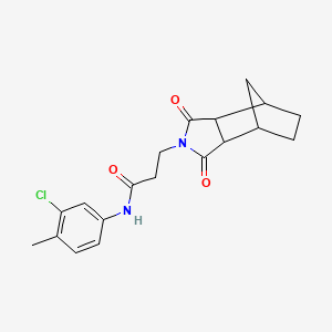 molecular formula C19H21ClN2O3 B4009650 N-(3-chloro-4-methylphenyl)-3-(3,5-dioxo-4-azatricyclo[5.2.1.0~2,6~]dec-4-yl)propanamide 