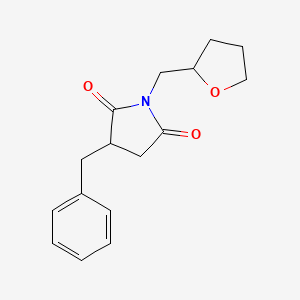 molecular formula C16H19NO3 B4009674 3-benzyl-1-(tetrahydro-2-furanylmethyl)-2,5-pyrrolidinedione 