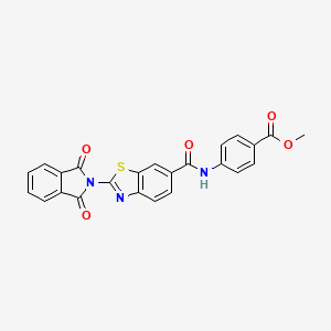 molecular formula C24H15N3O5S B4009677 methyl 4-({[2-(1,3-dioxo-1,3-dihydro-2H-isoindol-2-yl)-1,3-benzothiazol-6-yl]carbonyl}amino)benzoate 