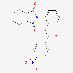 molecular formula C21H16N2O6 B4009687 2-(1,3-dioxo-1,3,3a,4,7,7a-hexahydro-2H-isoindol-2-yl)phenyl 4-nitrobenzoate 