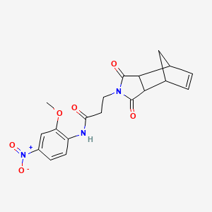 molecular formula C19H19N3O6 B4009699 3-(3,5-dioxo-4-azatricyclo[5.2.1.0~2,6~]dec-8-en-4-yl)-N-(2-methoxy-4-nitrophenyl)propanamide 