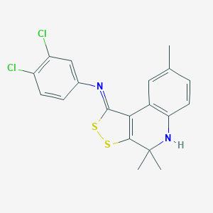 molecular formula C19H16Cl2N2S2 B400972 N-(3,4-dichlorophenyl)-4,4,8-trimethyl-5H-dithiolo[3,4-c]quinolin-1-imine CAS No. 329207-03-6