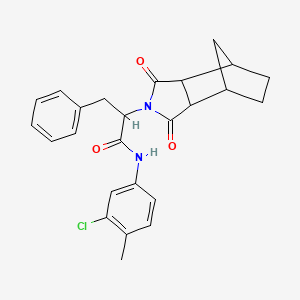 molecular formula C25H25ClN2O3 B4009720 N-(3-chloro-4-methylphenyl)-2-(3,5-dioxo-4-azatricyclo[5.2.1.0~2,6~]dec-4-yl)-3-phenylpropanamide 