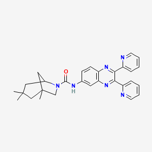 N-(2,3-di-2-pyridinyl-6-quinoxalinyl)-1,3,3-trimethyl-6-azabicyclo[3.2.1]octane-6-carboxamide
