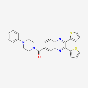 6-[(4-phenyl-1-piperazinyl)carbonyl]-2,3-di-2-thienylquinoxaline