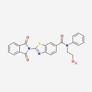 2-(1,3-dioxo-1,3-dihydro-2H-isoindol-2-yl)-N-(2-hydroxyethyl)-N-phenyl-1,3-benzothiazole-6-carboxamide