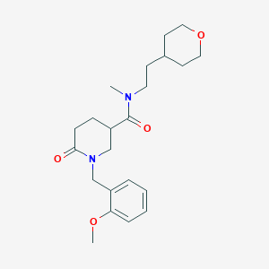 1-(2-methoxybenzyl)-N-methyl-6-oxo-N-[2-(tetrahydro-2H-pyran-4-yl)ethyl]-3-piperidinecarboxamide