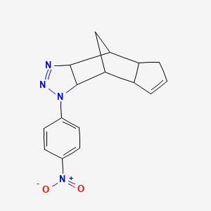 molecular formula C16H16N4O2 B4009768 5-(4-nitrophenyl)-3,4,5-triazatetracyclo[5.5.1.0~2,6~.0~8,12~]trideca-3,9-diene 