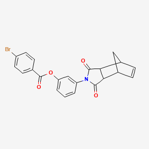 3-(3,5-dioxo-4-azatricyclo[5.2.1.0~2,6~]dec-8-en-4-yl)phenyl 4-bromobenzoate