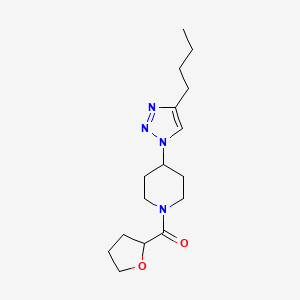 molecular formula C16H26N4O2 B4009790 4-(4-butyl-1H-1,2,3-triazol-1-yl)-1-(tetrahydrofuran-2-ylcarbonyl)piperidine 