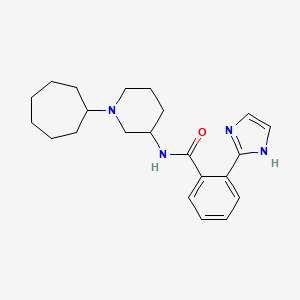 N-(1-cycloheptyl-3-piperidinyl)-2-(1H-imidazol-2-yl)benzamide