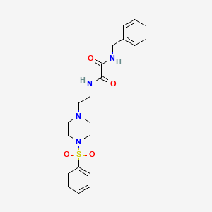 molecular formula C21H26N4O4S B4009829 N-benzyl-N'-{2-[4-(phenylsulfonyl)-1-piperazinyl]ethyl}ethanediamide 