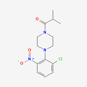 molecular formula C14H18ClN3O3 B4009840 1-(2-chloro-6-nitrophenyl)-4-isobutyrylpiperazine 