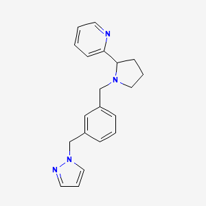 molecular formula C20H22N4 B4009845 2-{1-[3-(1H-pyrazol-1-ylmethyl)benzyl]pyrrolidin-2-yl}pyridine 