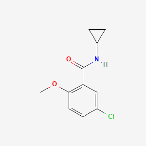 molecular formula C11H12ClNO2 B4009861 5-chloro-N-cyclopropyl-2-methoxybenzamide 